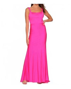 Dave & Johnny Fitted Mermaid Dress - Pink