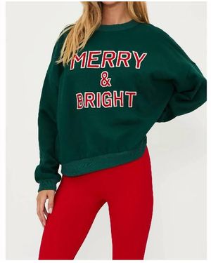 Beach Riot Merry & Bright Sweatshirt - Green