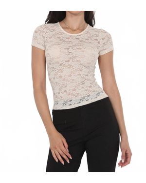 Brooklyn Isles Sheer Lace Top - Natural