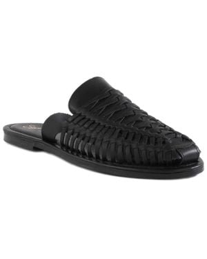 Seychelles Woven Leather Mule - Black