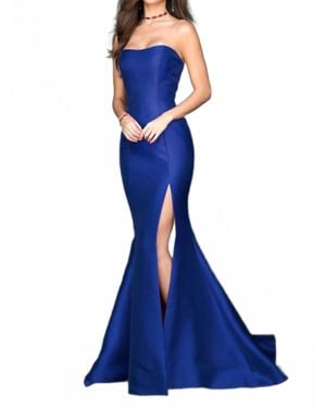 Sherri Hill Strapless Prom Gown - Blue