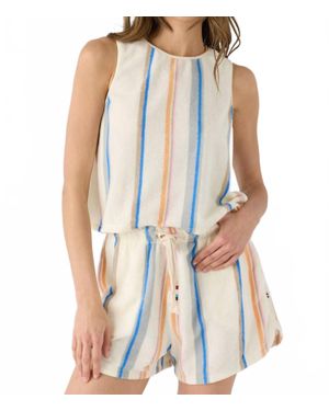Sol Angeles Eva Terry Tank - Blue