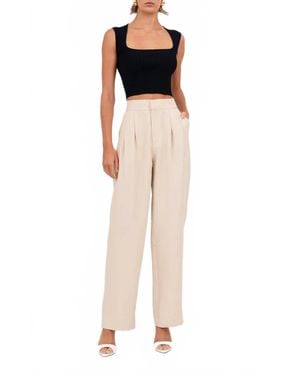 NonChalant Label High-Waisted Fallon Trouser Pant - Brown