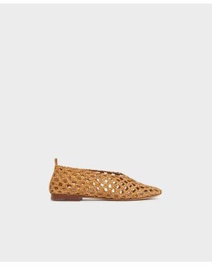 Mansur Gavriel Woven Ballerina Flats - White