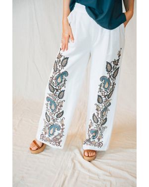 Cleobella Beau Wide Leg Pant - Blue