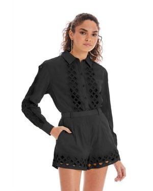 Allison Camila High Waist Shorts - Black