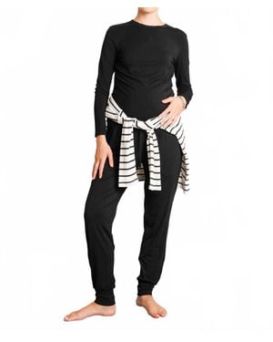 Nom Maternity Liv Long Sleeve Tee - Black