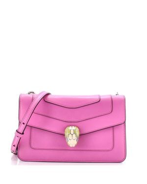 BVLGARI Serpenti Forever Shoulder Bag Leather - Pink