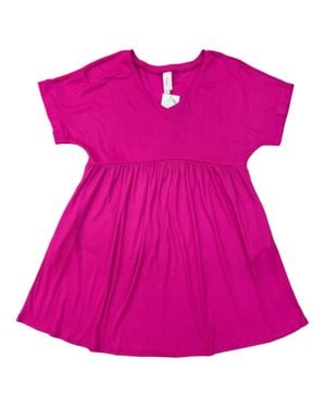 Honeyme Solid Dress - Purple