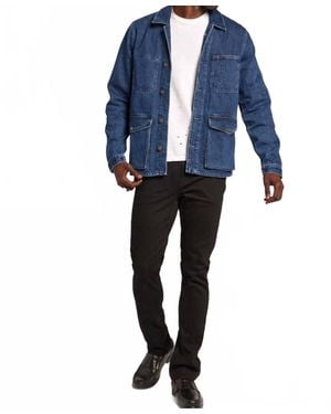 Current/Elliott Denim Button Down Blazer - Blue