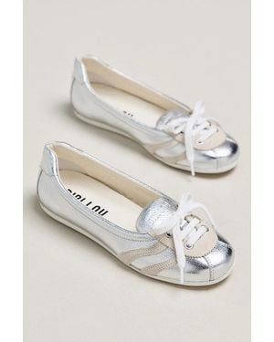 Bibi Lou Lace-Up Sneaker Flats - Metallic