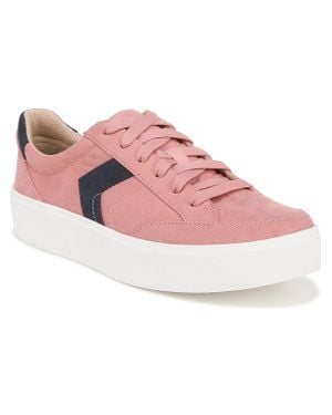 Dr. Scholls Madison Lace Faux Suede Slip-On Sneakers - Pink
