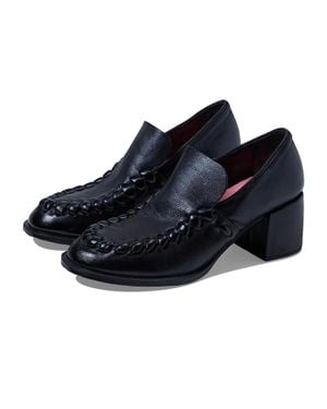 A.s.98 A. S. Gaines Loafers Leather Slip On Block Heel Zogg1114 - Blue