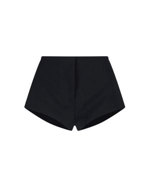 Entire studios Tailored Flared Hem Shorts - Black