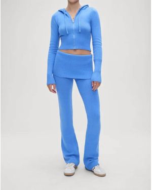 Frankie's Bikinis Aimee Cloud Knit Pants - Blue