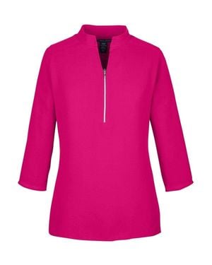 Devon & Jones Perfect Fit Three-Quarter Sleeve Crepe Tunic - Pink