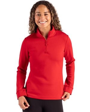 Clique Haven Recycled Quarter Zip Sweatshirt - Red
