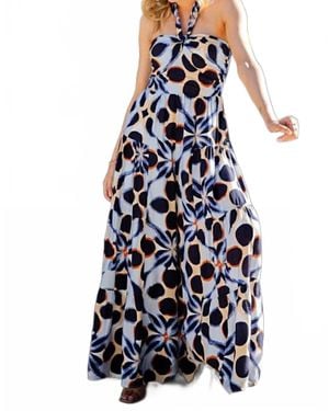 Eesome Mirage Halter Jumpsuit - Blue