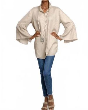 Crown Linen Kendall Linen Blouse - Natural