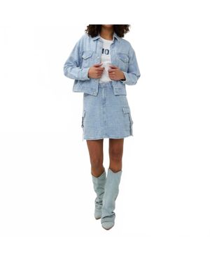 EsQualo Druna Distressed Jeans Jacket - Blue