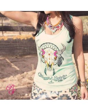 Ali Dee Wholesale Outlaw Spirit Tank Top - Natural
