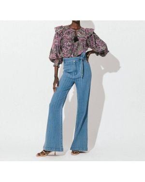 Cleobella Lachlan Pintuck Pant - Blue