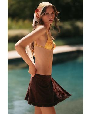Celandine Terry Wrap Mini Skirt - Green
