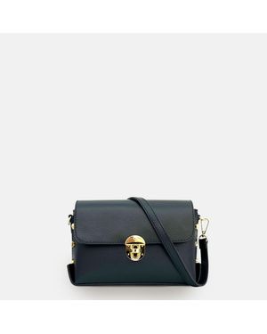 Apatchy London The Bloxsome Leather Crossbody Bag - Blue