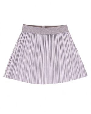 EMC Girl's Pleated Eco Leather Skirt - Purple
