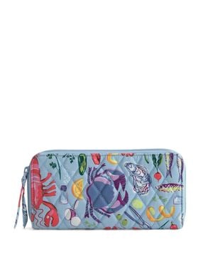 Vera Bradley Outlet Cotton Essential Continental Wallet - Blue