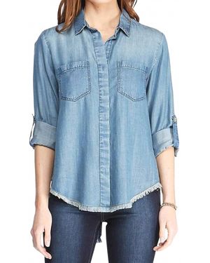 Velvet Heart Riley Tencel Button Down Shirt - Blue