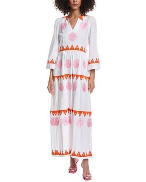 tyler boe Lana Embroidered Maxi Dress - White
