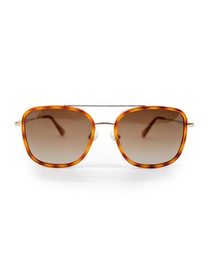 WMP Eyewear Gia Square Frame Sunglasses - Brown