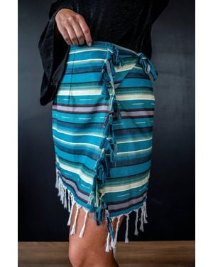 Tasha Polizzi Serape Wrap Skirt - Blue