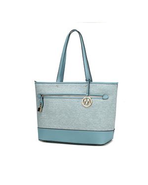 MKF Collection by Mia K Juno Vegan Leather Tote Bag - Blue