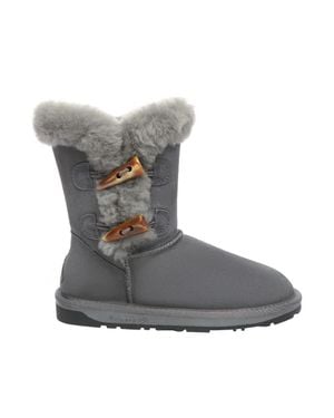EverAu Australia Stork Horn Toggle Button Short Boots - Gray