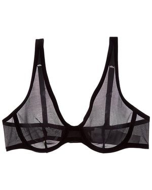 Wolford Bonded To Tulle Unlined Plunge Bra - Black