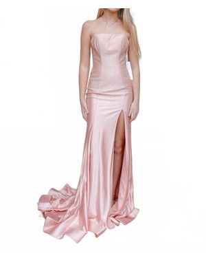 white christmas dresses Sherri Hill Strapless Satin Corset Prom Dress 56161 Red / 18 main image 1