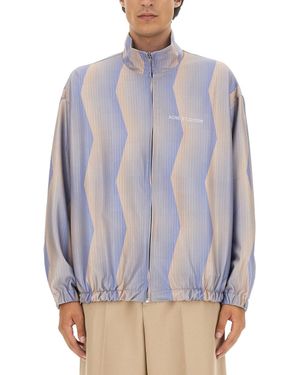 Acne Studios Jacket With Logo - Blue
