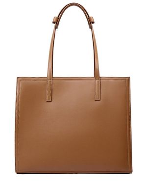 Adele Berto Leather Tote - Brown