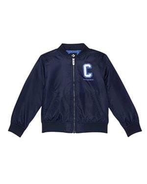 Converse Chenille Bomber Jacket Boys Long Sleeve Full Zip Red599 - Blue