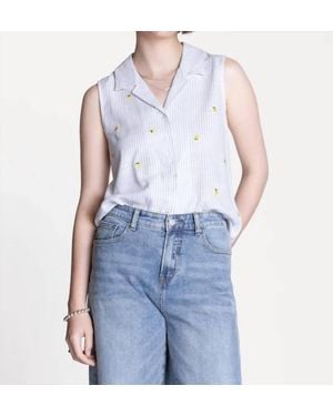 Thread & Supply Elowyn Collared Top - Blue