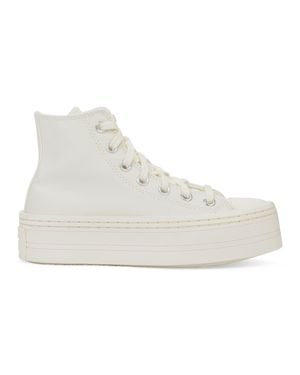 Converse Cream Chuck Taylor All Star Modern Lift Platform Sneakers - White
