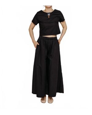 Rita Row Lobe Pants - Black