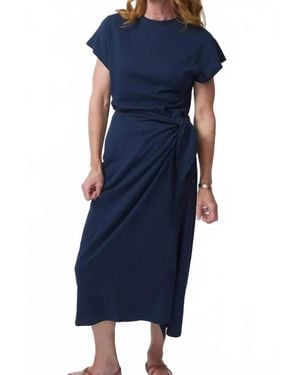 Apiece Apart Fuerte Wrap Dress - Blue