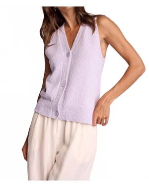 Sundays Zya Cotton Knit Boucle Vest - Purple