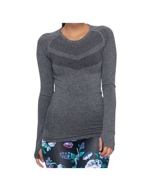 Body Glove Charcoal Joshua Tree Seamless Long Sleeve Pullover - Gray