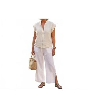 Made In Italy Firenze Cinch Top - Natural