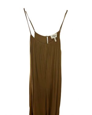 Ollari Wide Leg Jumpsuit - Brown