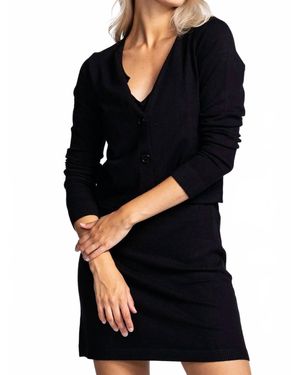 Pink Martini Norah Dress & Cardigan Set - Black